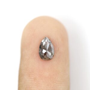 0.69 Ct Natural Pear Cut Salt and Pepper Diamond