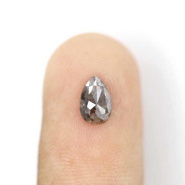 0.69 Ct Natural Pear Cut Salt and Pepper Diamond