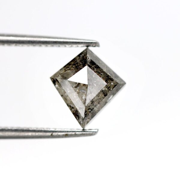 1.51 Ct Kite Cut Galaxy Natural Salt and Pepper Diamond - Image 3
