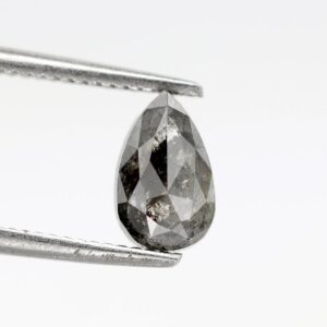 0.82 Ct Natural Salt and Pepper Pear shape Diamond
